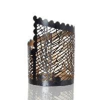 IRON CANDLE VOTIVE (BLACK & GOLD)